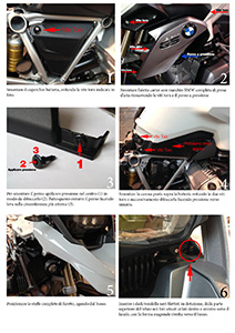 Esempio di istruzioni per faretti moto A-parts