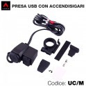 Caricabatterie USB con attacco accendisigari